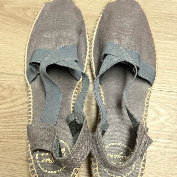 Toni Pons Origens Espadrilles Navy Low Wedge Elastic Strap Linen Women’s 39 - Picture 4 of 6